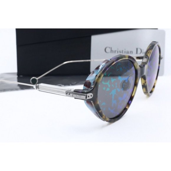 New Christian Dior Umbrage 0X8TW Round Havana Sunglasses Grey Green Mirror Lens- - Picture 3 of 11